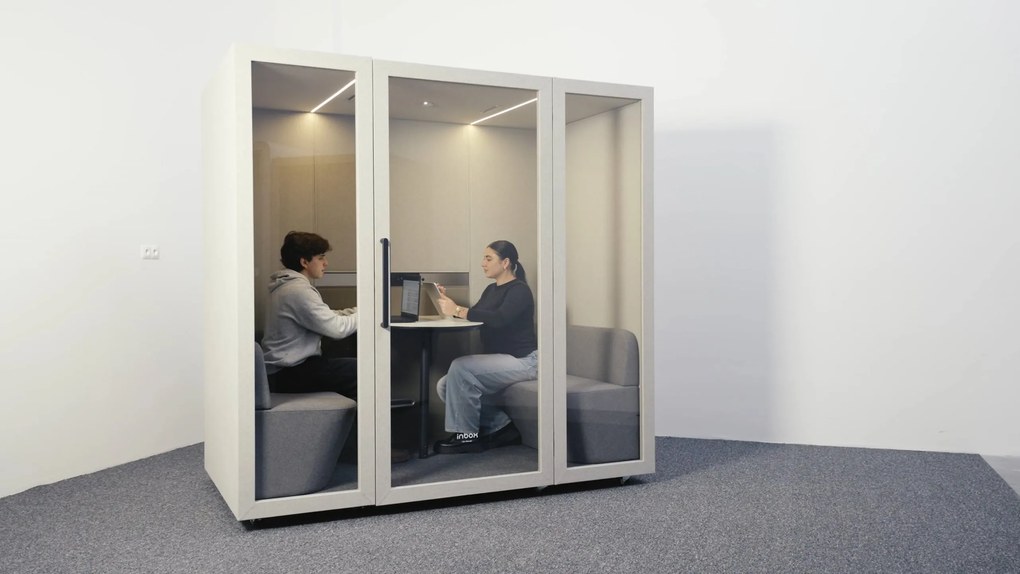 Budka akustyczna do biura INBOX 4-osobowa 2100 x 2200 x 1220 mm