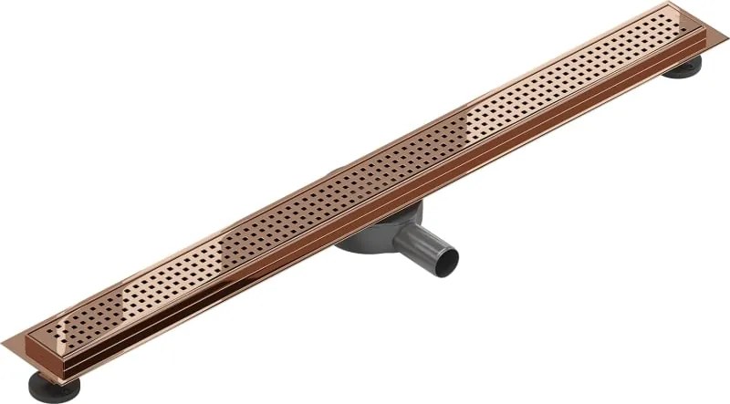 Mexen Flat 360° M08 odpływ liniowy obrotowy 90 cm, różowe złoto - 1625090-40
