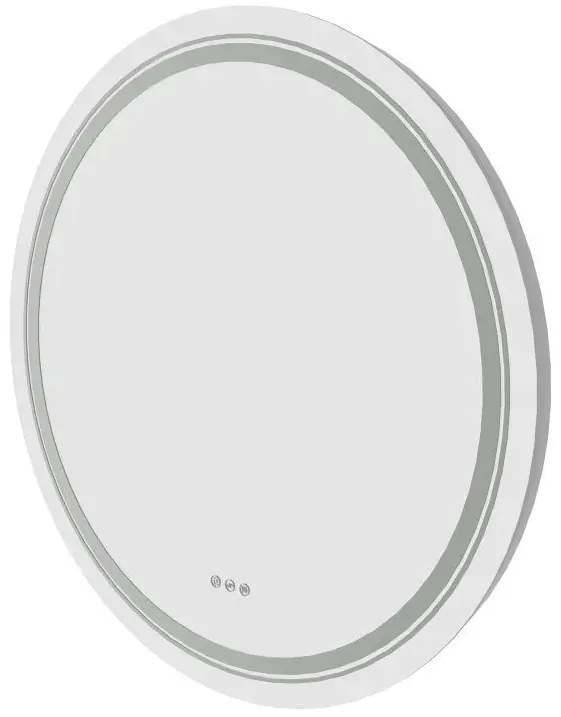 Lustro łazienkowe DOVER 80x80cm srebrne z oświetleniem LED HALMAR