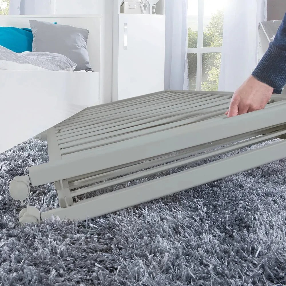 Szare łóżeczko na kółkach 60x120 cm Fold up – Roba