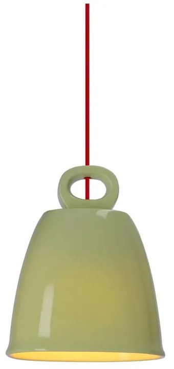 Zielona lampa wisząca z ceramicznym kloszem Sewilla – Candellux Lighting