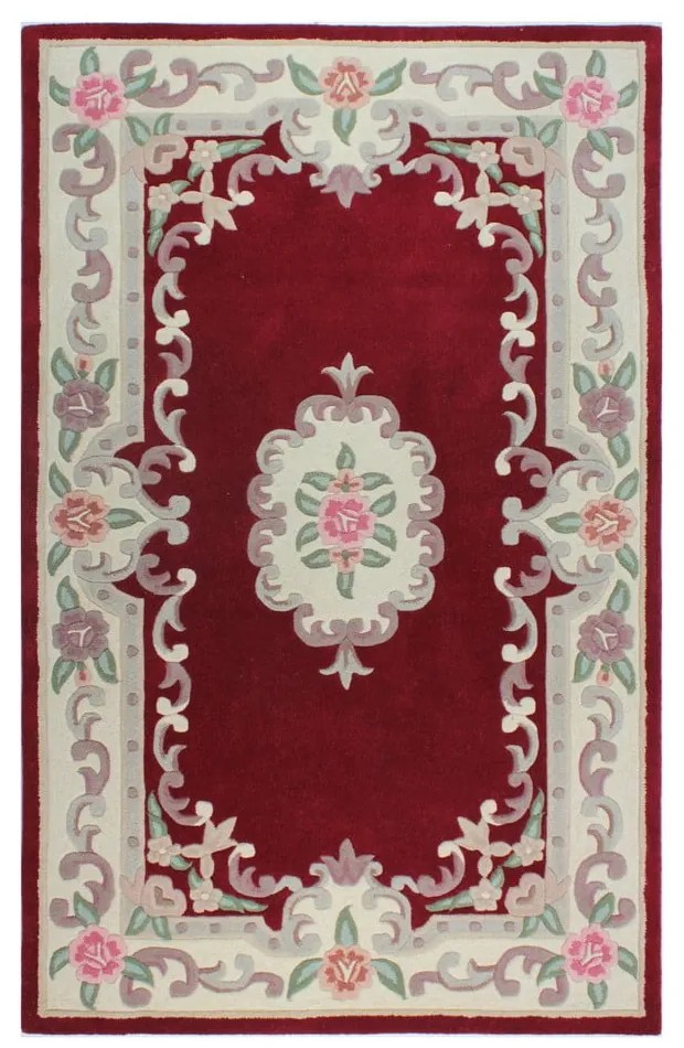 Czerwony wełniany dywan Flair Rugs Aubusson, 120x180 cm