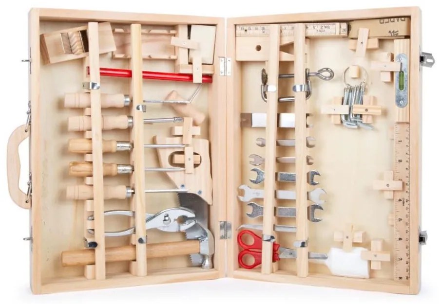 Small Foot - Pudełko z drewnianymi narzędziami Deluxe