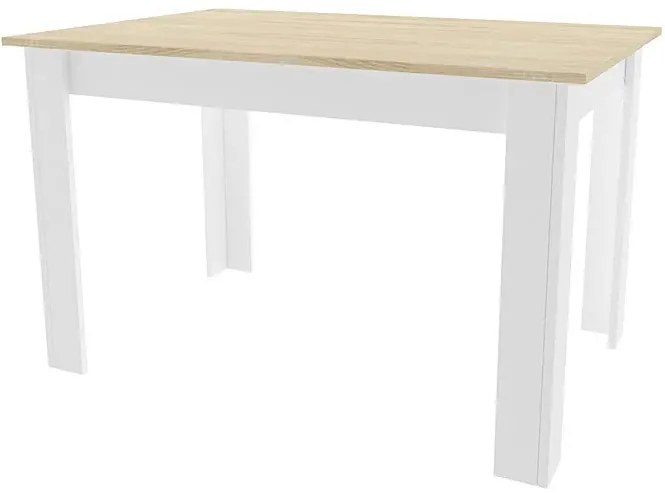 Klasyczny stół dąb sonoma + biały grafit połysk L6-K80