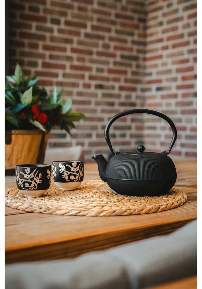 Czarny porcelanowo-żeliwny serwis do herbaty Sichuan – Bredemeijer