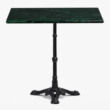 Stolik Barowy Z Marmuru Roma Zielony Marmur & Cuadrado & Czarny - Sklum