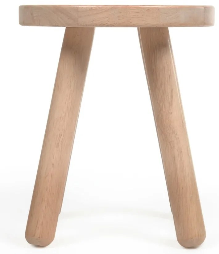 Stołek dziecięcy z drewna kauczukowego Kave Home Dilcia, ø 24 cm