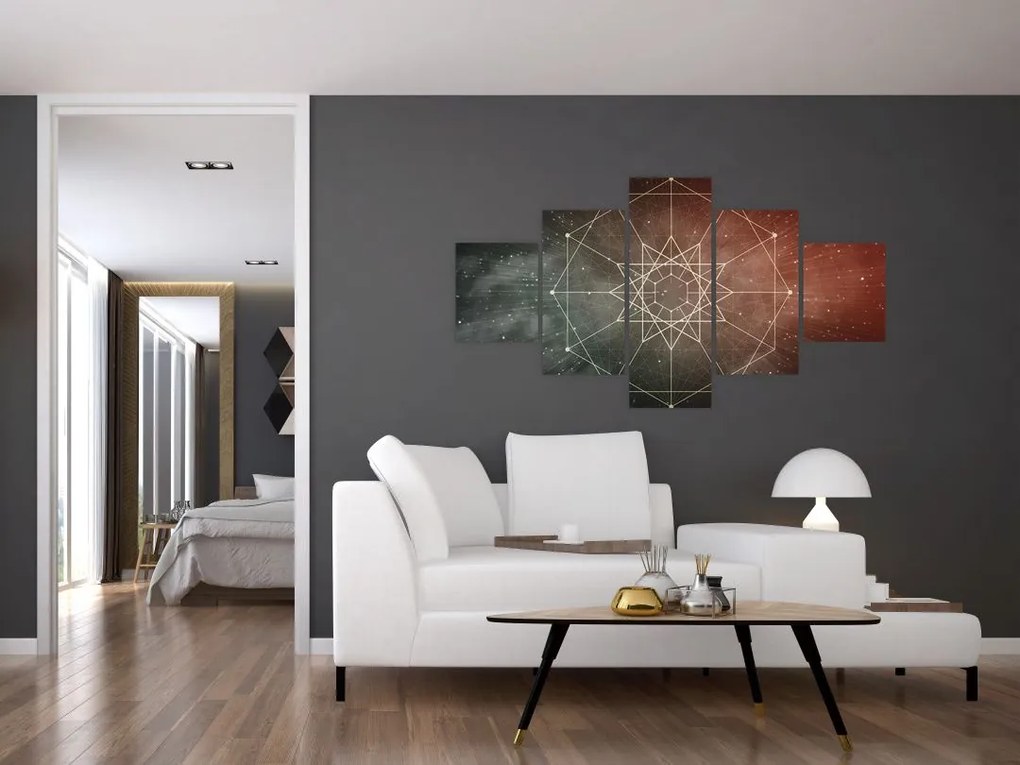 Obraz - Kosmiczny Dodekagram (125x70 cm)