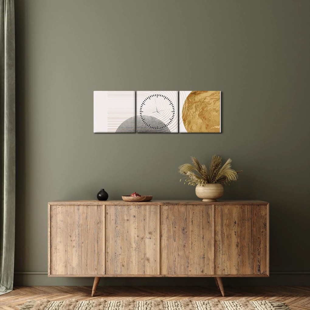Obraz - Rustic Arches N⁰2 (z zegarem) (90x30 cm)