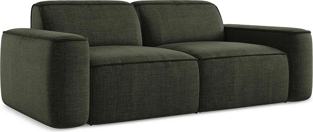 3-osobowa kanapa modułowa - z tkaniny strukturalnej - oliwkowy - OMAO