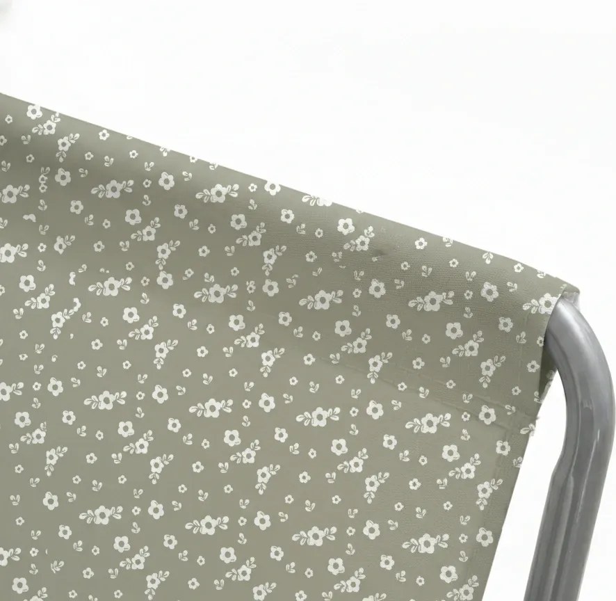 Składane leżak plażowy SAND FLOWERS, zielony