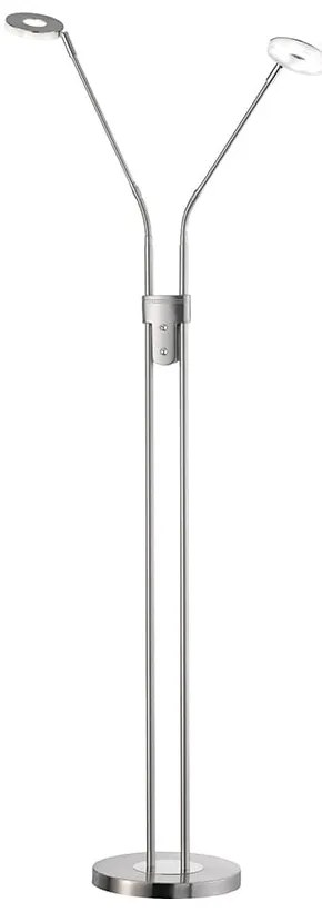 Lampa stojąca LED ze ściemniaczem w kolorze srebra (wysokość 150 cm) Dent – Fischer &amp; Honsel