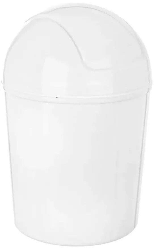 Biały plastikowy kosz na śmieci 920 ml – Orion