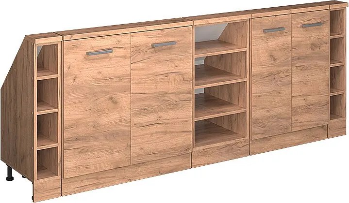 Szafka kuchenna na dach skośny złoty dąb energetyczny 215x46x81.6 r-line