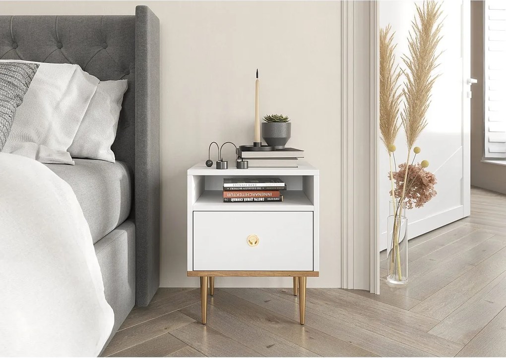 Szafka nocna HARMONI biała