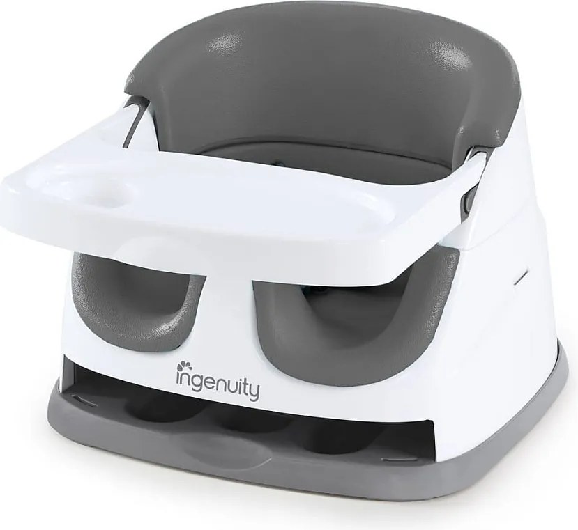 Dziecięce krzesełko podwyższające 2 w 1 Baby Base Ardoise z 3-punktowymi pasami i zdejmowaną tacką