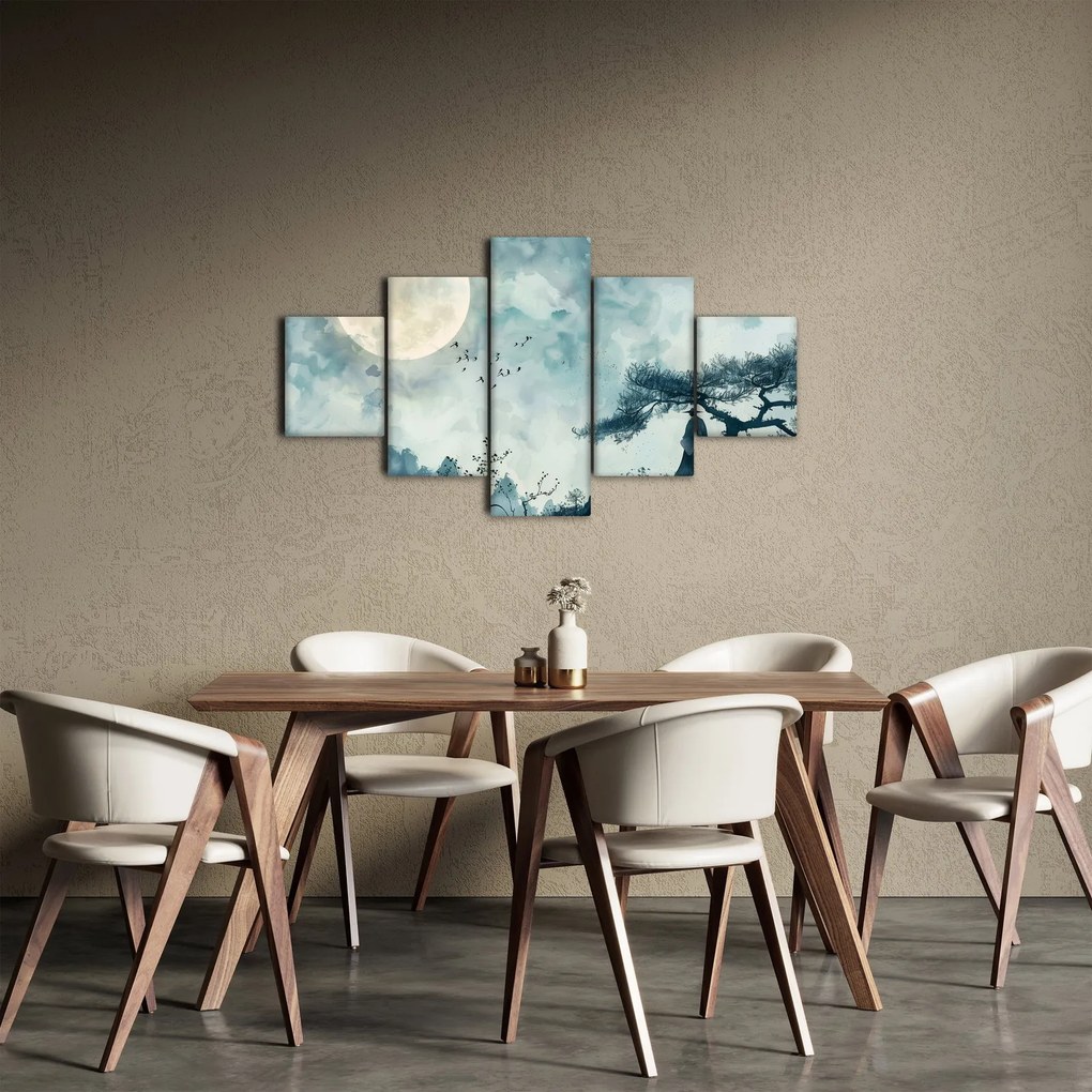 Obraz - Malowanie księżyca w pełni (125x70 cm)