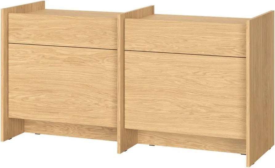 Komoda w dekorze dębu w naturalnym kolorze 146x76x51 cm Hido – noo.ma