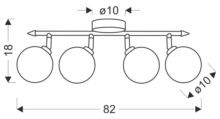 Lampa sufitowa w kolorze brązu ze szklanym kloszem ø 10 cm Rodia – Candellux Lighting