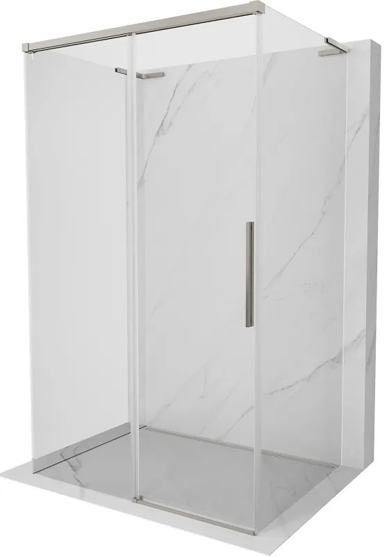 Mexen Rox-3S L kabina prysznicowa 3-ścienna rozsuwana 90 x 85 cm, transparent, nikiel szczotkowany - 8C2L-090-085-97-00-3S