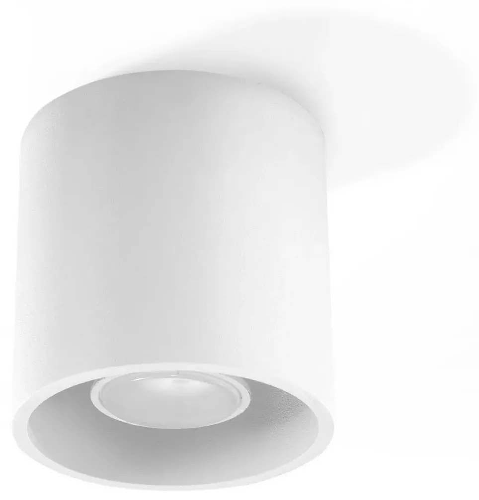 Minimalistyczny plafon E760-Melvis - biały