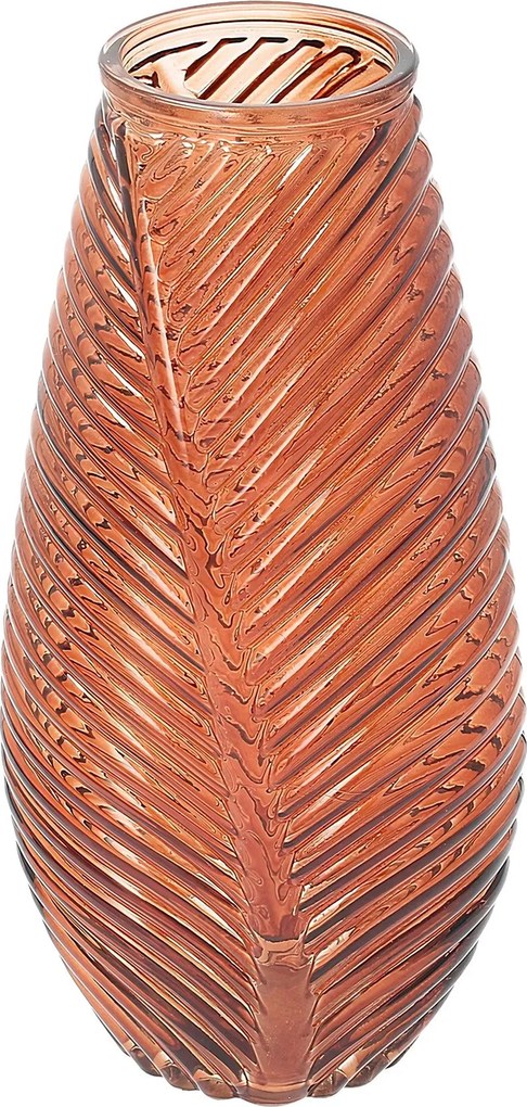 Szklany wazon Leaf I 13x10x29 cm