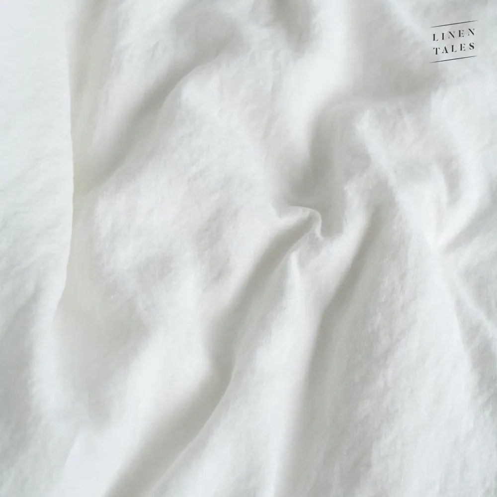 Biała lniana pościel dwuosobowa 200x200 cm White – Linen Tales