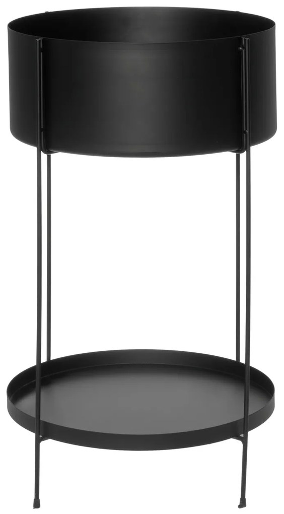 Kwietnik metalowy z półeczką, Ø 37 cm