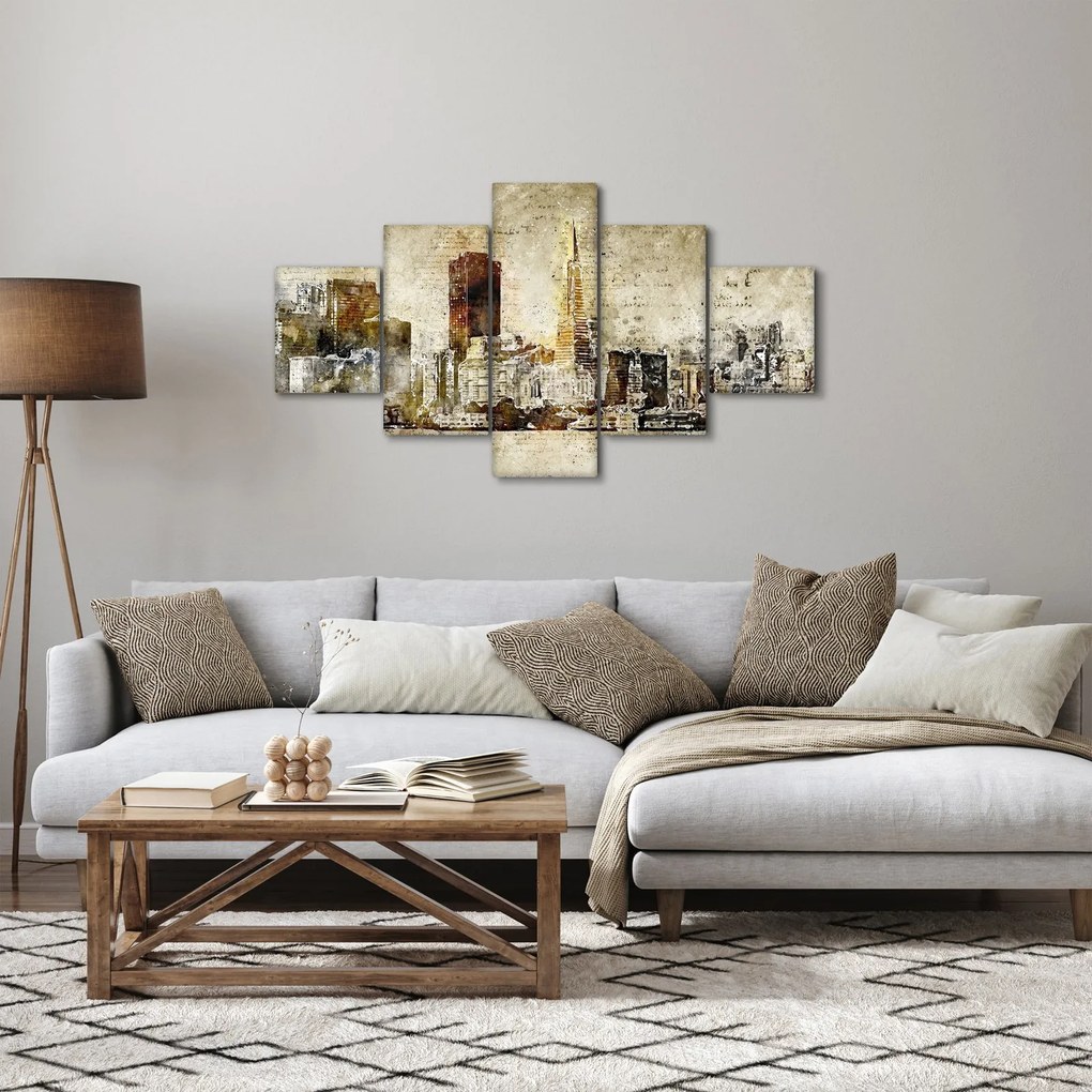 Obraz - Artystycznie ukształtowane miasto (125x70 cm)