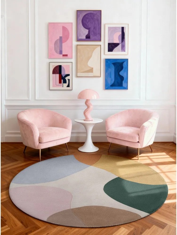 Wełniany okrągły dywan tkany ręcznie ø 200 cm Hackney Clarissa – Ted Baker