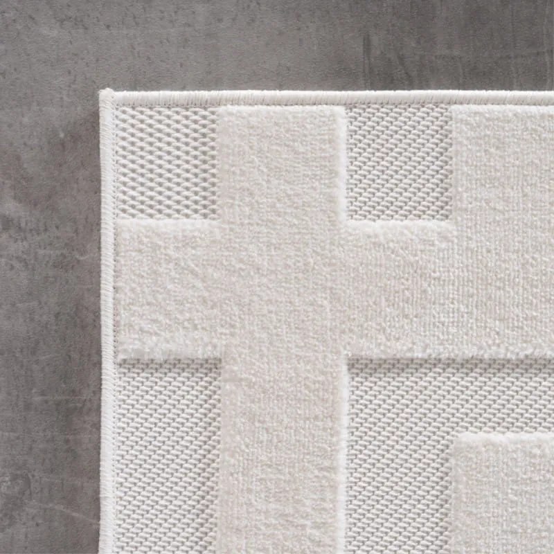 Dywan zewnętrzny Doha 3D kremowy ornament 200 cm x 290 cm