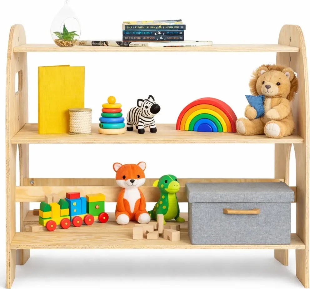 Drewniany regał na zabawki do pokoju dziecięcego S6-A25