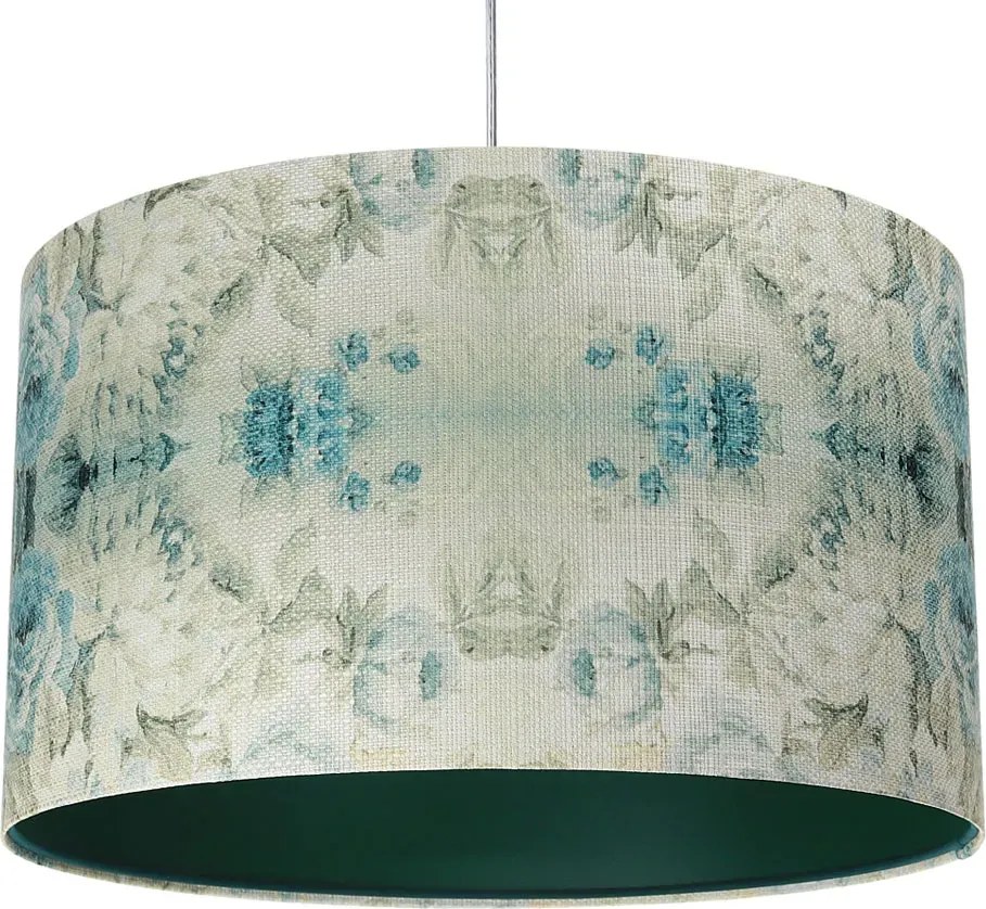 Zielona lampa wisząca z kloszem w kwiaty - 5X S371 Z4-T08