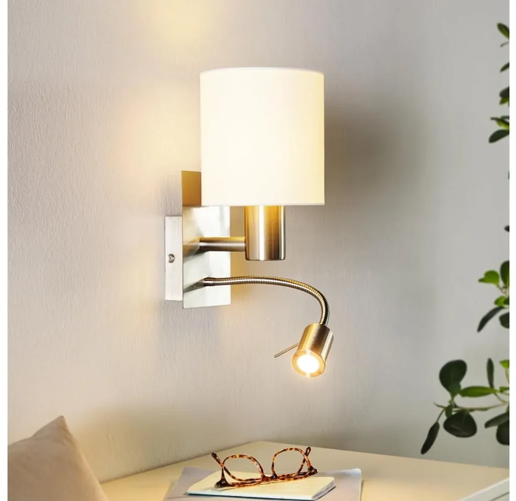 Eglo 96477 - LED Kinkiet PASTERI 1xE27/40W+LED/3,8W biały