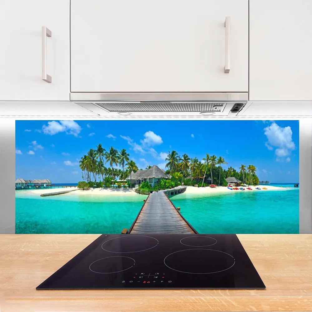 Szkło Ozdobne do Kuchni Rajskie Wakacje pod Palmami