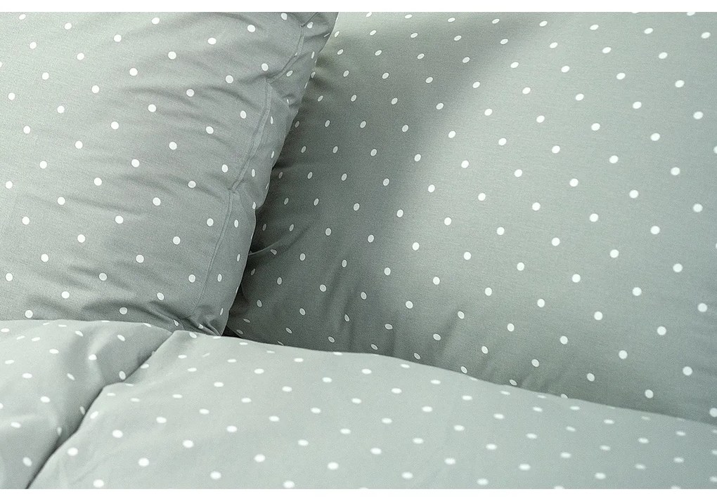 Stanex Pościel z kory Szara kropka, 140 x 200 cm, 70 x 90 cm