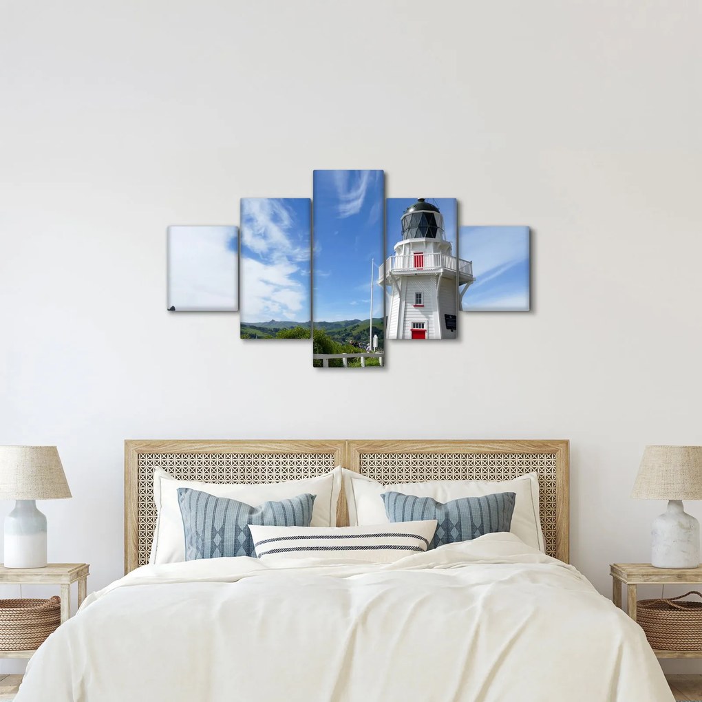 Obraz latarni morskiej Akaroa w Nowej Zelandii (125x70 cm)