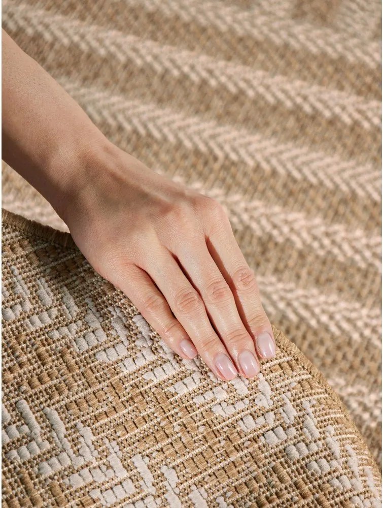 Kremowo-naturalny dywan odpowiedni na zewnątrz 160x230 cm Haringey Woodfield – Ted Baker