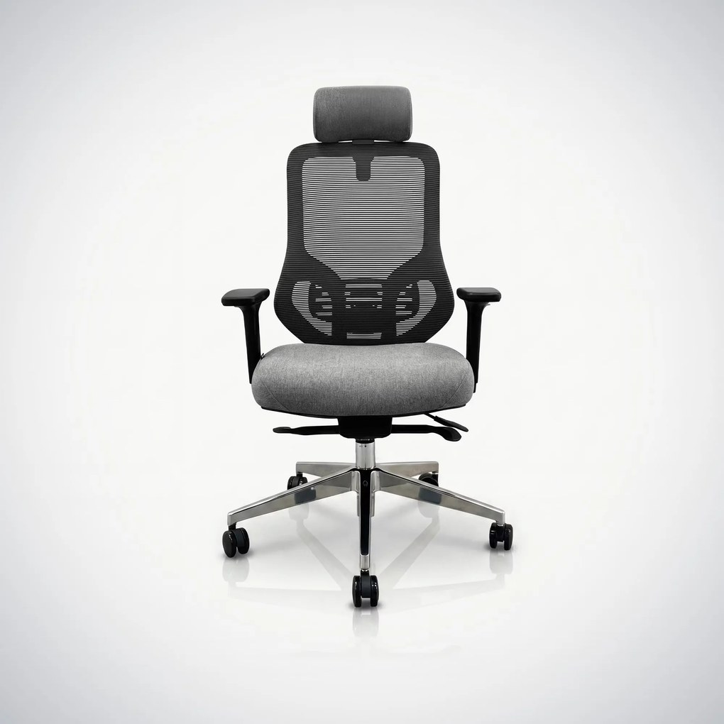 Ergonomiczny fotel biurowy z siatką ciemnoszary AXIS