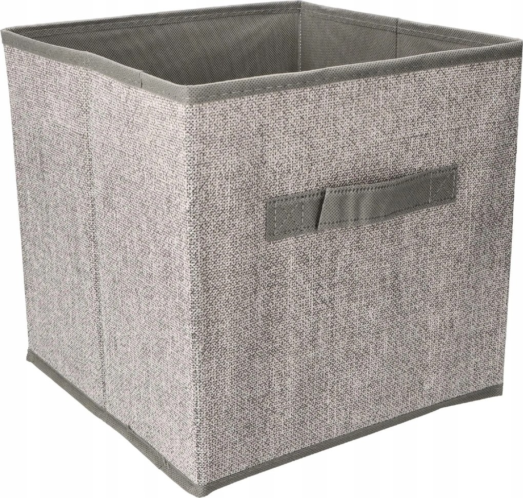 Organizer Tekstylny Kolor Szary Pudełko kosz 31x31x31 cm do Szafy Garderoby
