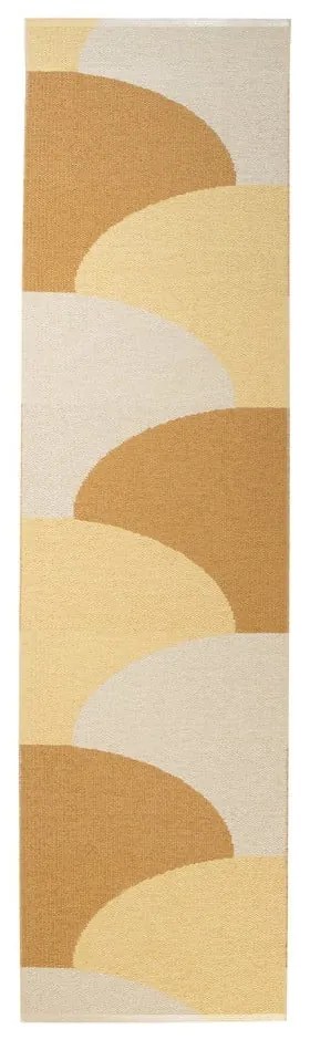 Chodnik odpowiedni na zewnątrz w kolorze ochry 70x270 cm Hill Ochre Pale Yellow – Pappelina