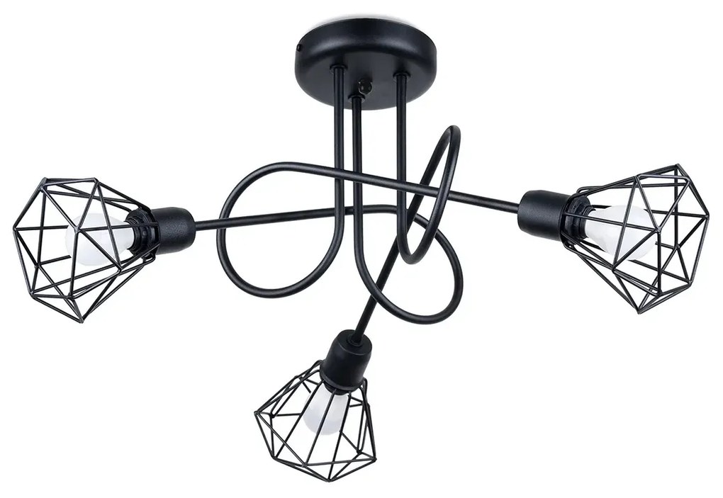 Żyrandol ARTEMIS 3S czarny SOLLUX LIGHTING