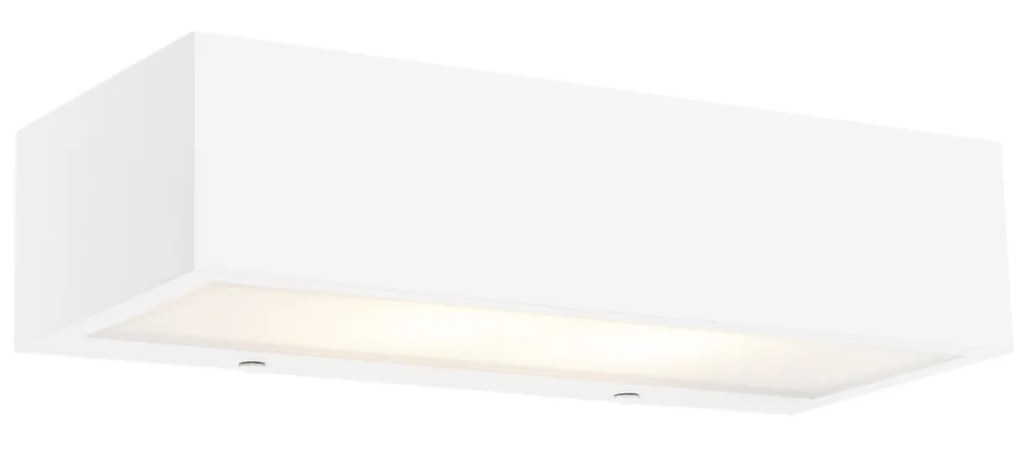 Designerska prostokątna lampa ścienna biała 25 cm - HouxDesignerski Oswietlenie wewnetrzne