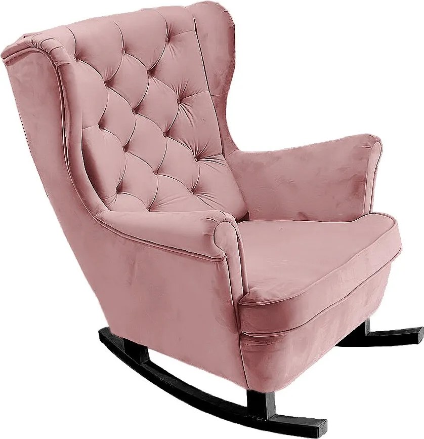 Fotel Relax z Tapicerowanym Siedzeniem i Podłokietnikami, Fotel TV 102x81x95cm Różowy_29838