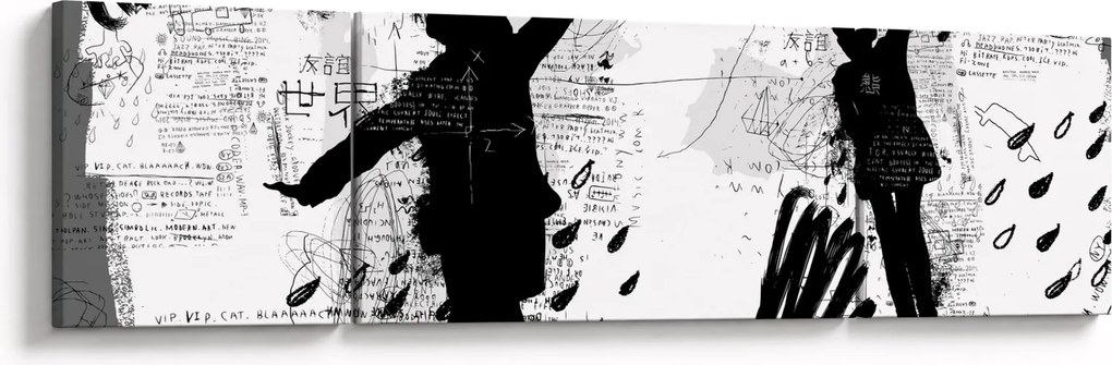 Obraz - Sztuka uliczna - zamieszanie (170x50 cm)
