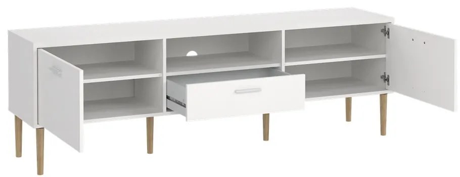 Biała szafka pod TV 177x57 cm Media – Tvilum
