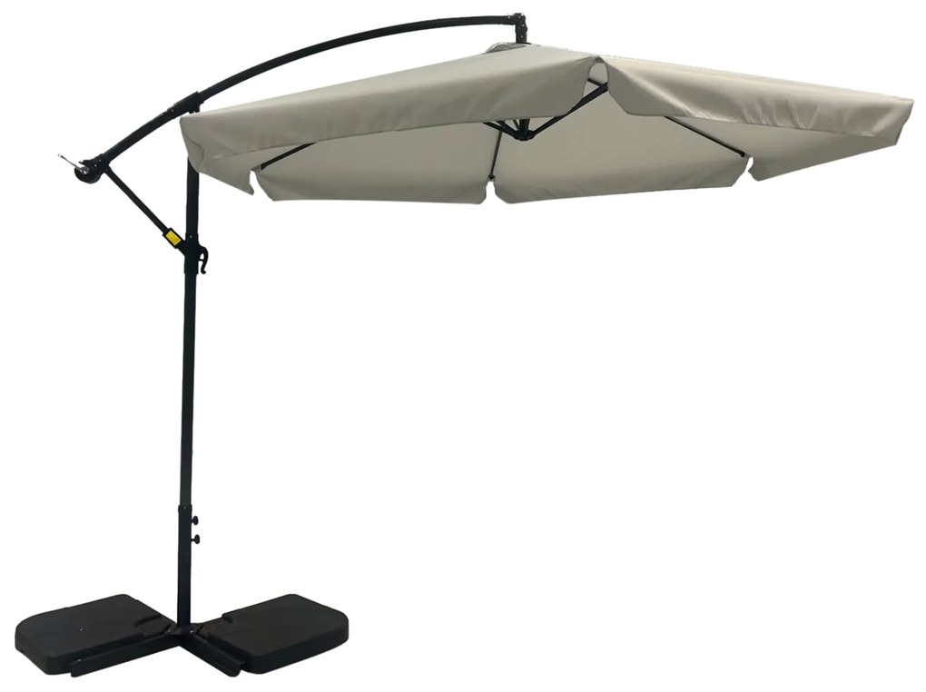 Parasol ogrodowy z podstawą 3 m szary PATIO
