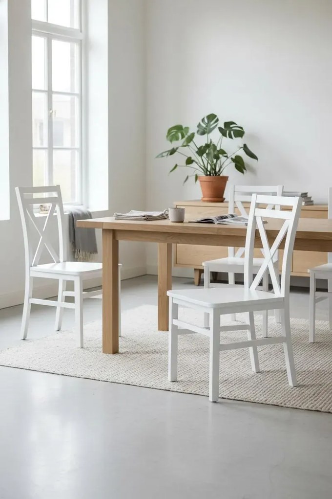 Białe krzesło kuchenne P7-R51