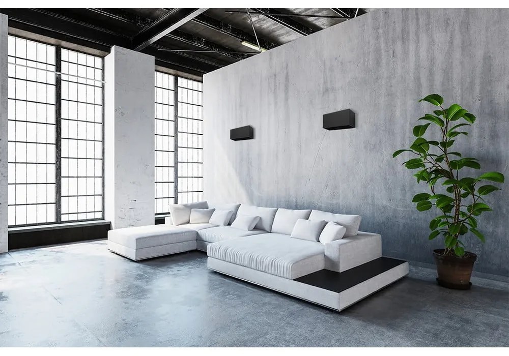 Czarny kinkiet Sollux Geo Maxi