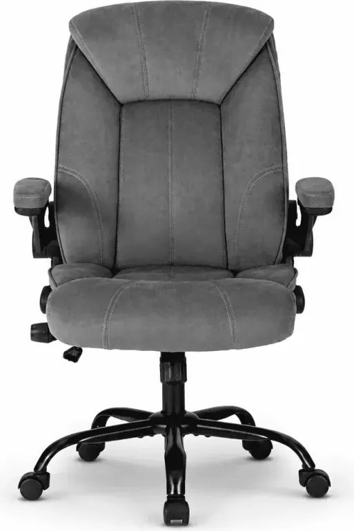 Ergonomiczny fotel biurowy Ralikin szary z mechanizmem TILT i regulacją podparcia